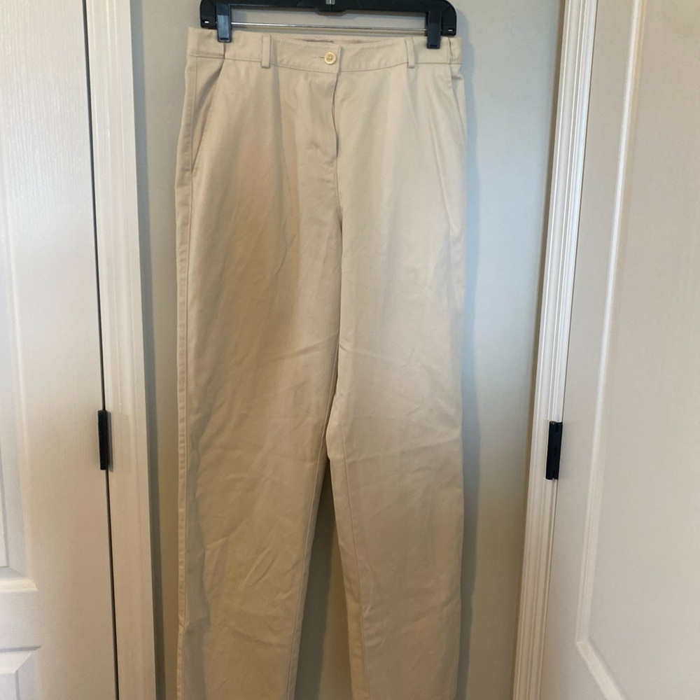 L.L. Bean Women's Cream Straight Leg Pants